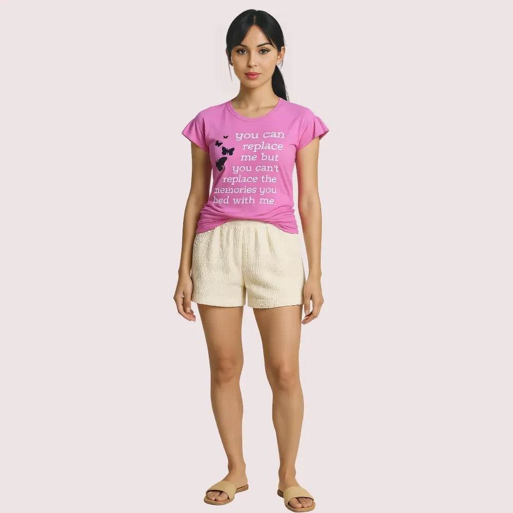 Butterfly Print Inspirational Graphic Tee - Pack of 2 - MYLUXURY LANE ENTERPRISE